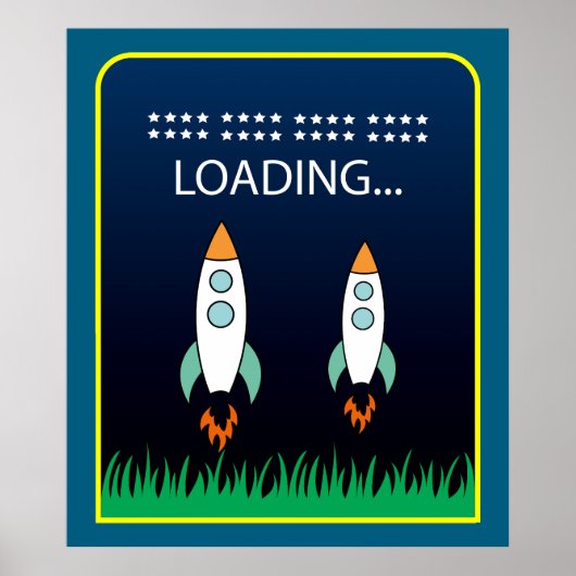 Rocket Launch Fun gevuld, kleurrijk en Sci-Fi Poster (Voorkant)