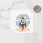 Rocket Launch Notitiekaartje (Voorkant / Achterkant in situ)