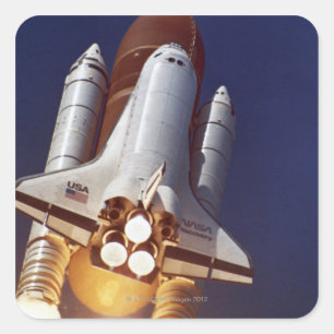 Rocket Launch Vierkante Sticker