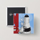 Rocket Launcher PAD Vierkante Button 5,1 Cm (Voorkant /achterkant)