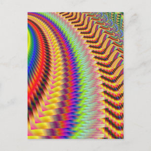 Rocket Man Fireworks Fractal Briefkaart