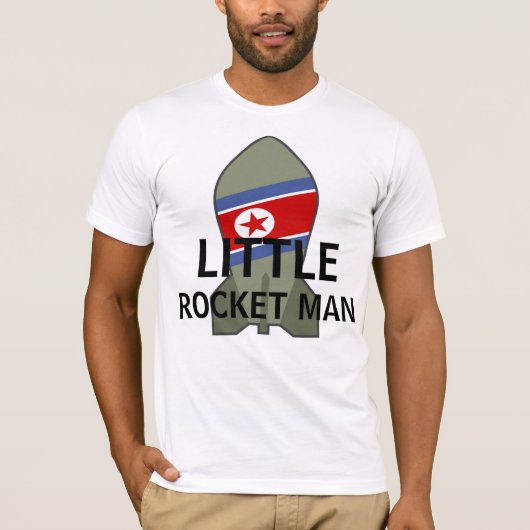 Rocket Man - Politieke Humor - Trump - Kim Jong Un T-shirt (Voorkant)