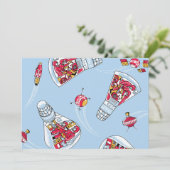 Rocket Man Retro Gemini Rockets in Space Party Kaart (Staand voorkant)