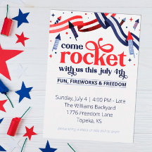 Rocket met ons Vierde uitnodiging van juli