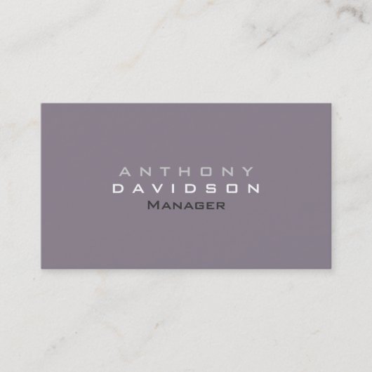 Rocket Metallic Gray Monogram Visitekaartje (Voorkant)