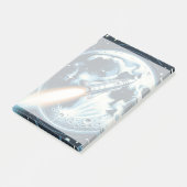 Rocket Moon Space Dry Erase Board Zwart Post-it® Notes (Schuin)