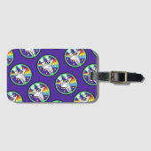 Rocket naar de maan bagagelabel (Voorkant (horizontaal))