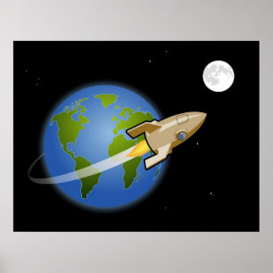 Rocket naar de maan - Poster
