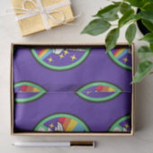 Rocket naar de maan tissuepapier (Geschenk)