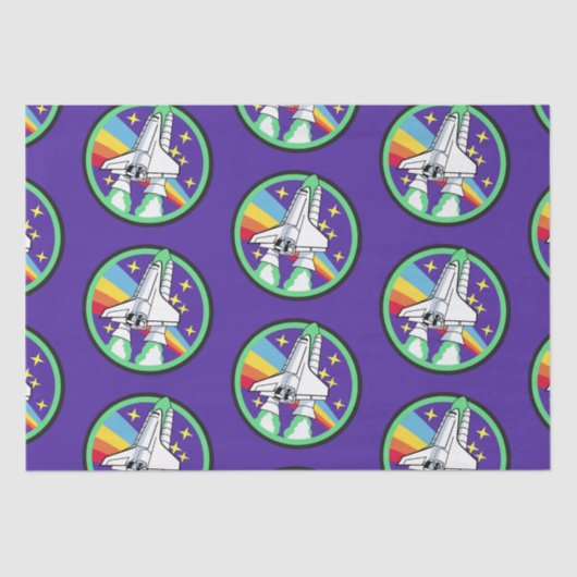 Rocket naar de maan tissuepapier (Voorkant)