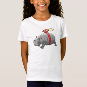 Rocket Nijlpaard's Straalaandrijving T-shirt