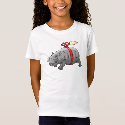 Rocket Nijlpaard's Straalaandrijving T-shirt (Voorkant)