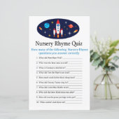Rocket Nursery Rhyme Quiz baby shower game (Staand voorkant)
