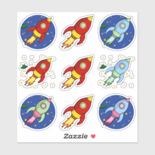 Rocket op maat gesneden Stickers