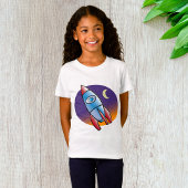 Rocket Outer Space Travel Girls T T-shirt