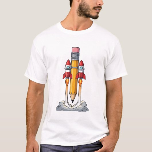 Rocket Pencil T-shirt (Voorkant)