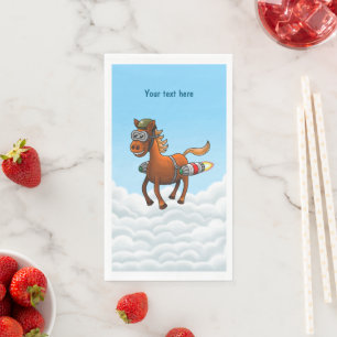 Rocket Pony Verjaardag Servet