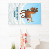 Rocket Pony Verjaardag Spandoek (Insitu)