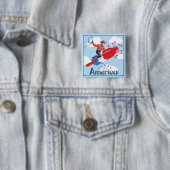 Rocket Pop Cowboy Knop Vierkante Button 5,1 Cm (In situ)