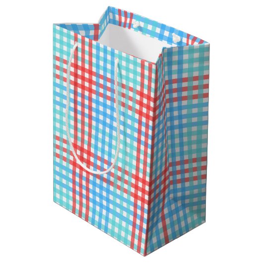 Rocket Pop Plaid - Extra klein Medium Cadeauzakje (Achterkant Gekanteld)