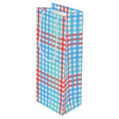 Rocket Pop, Plaid Wijn Cadeautas (Voorkant Gekanteld)