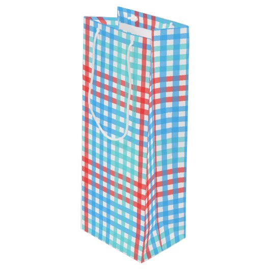 Rocket Pop, Plaid Wijn Cadeautas (Voorkant Gekanteld)