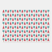 Rocket Pop Popsicle Fireworks, 4de juli patriottis Inpakpapier Vel (Voorkant 3)