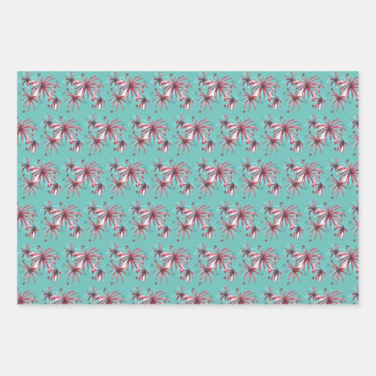 Rocket Pop Popsicle Fireworks, 4de juli patriottis Inpakpapier Vel (Voorkant 2)