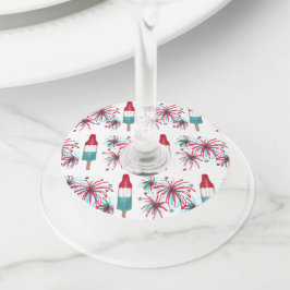 Rocket Pop Popsicle Fireworks Patriotic Julth 4 ju Wijnglaslabel