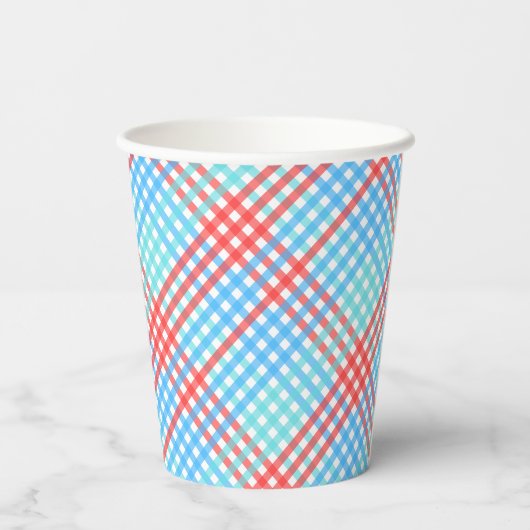 Rocket Pop, Small Plaid Papieren Bekers (Achterkant)