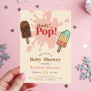 Rocket Pop Zomer Waterverf Popsicle Baby Shower Kaart