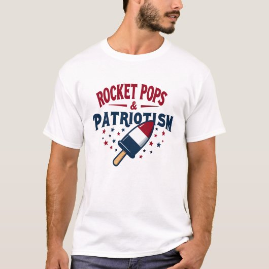 Rocket Poppen en patriottisme T-shirt (Voorkant)