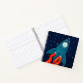 Rocket Postcard Favor Tags Notitieboek (Binnen)