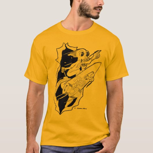 Rocket Powered Skateboard T-shirt (Voorkant)