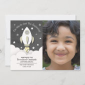 Rocket Preschool Afstuderen Fotouitnodiging Kaart (Voorkant)
