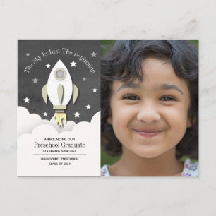 Rocket Preschool Graduation Photo Invitation Postc Briefkaart
