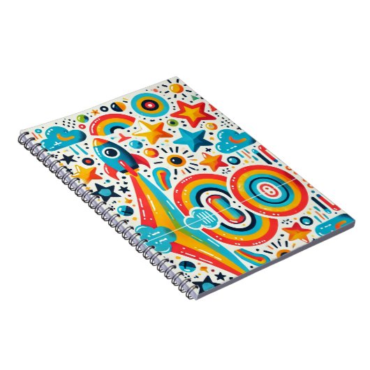 "Rocket Rainbow" Spiral Notitieboek (Rechterzijde)