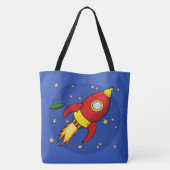 Rocket Red All-Over-Print Canvas tas (Achterkant)