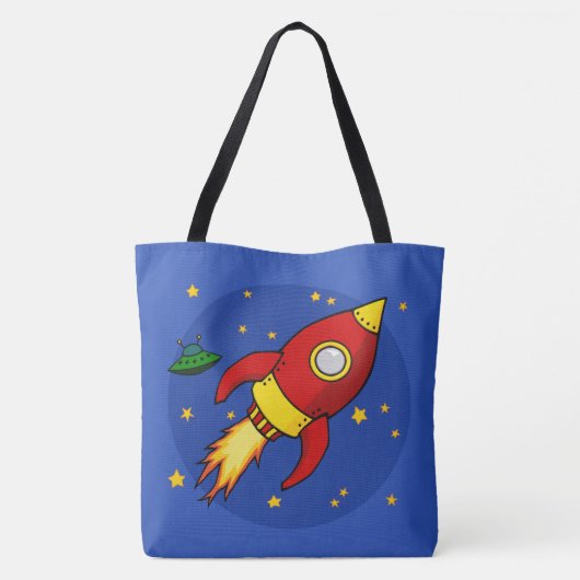 Rocket Red All-Over-Print Canvas tas (Achterkant)