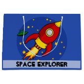 Rocket Red Large Glossy Cadeau Large Cadeautasje (Voorkant)