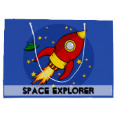 Rocket Red Large Glossy Cadeau Large Cadeautasje (Achterkant)
