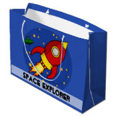 Rocket Red Large Glossy Cadeau Large Cadeautasje (Achterkant Gekanteld)