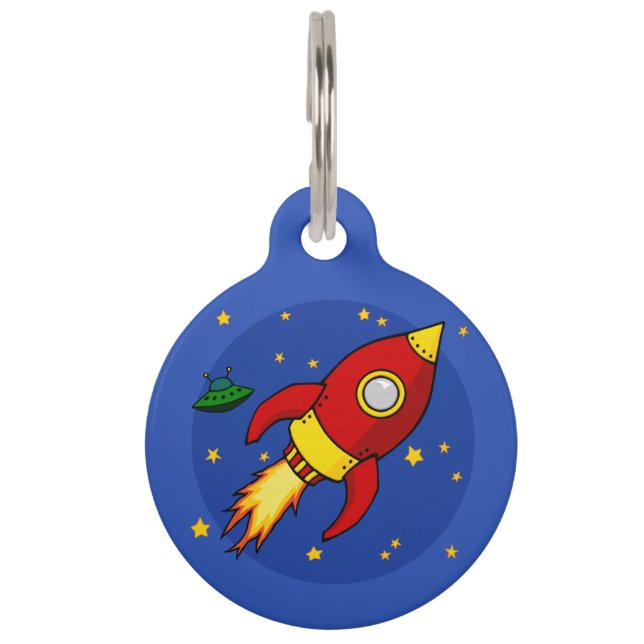 Rocket Red Pet Tag Huisdierpenning (Voorkant)