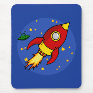 Rocket red yellow Mousepad Muismat
