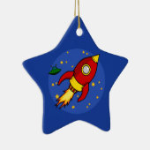 Rocket red yellow Ornament (Rechts)