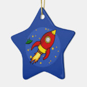 Rocket red yellow Ornament (Links)