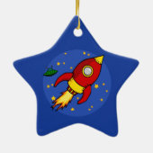 Rocket red yellow Ornament (Achterkant)
