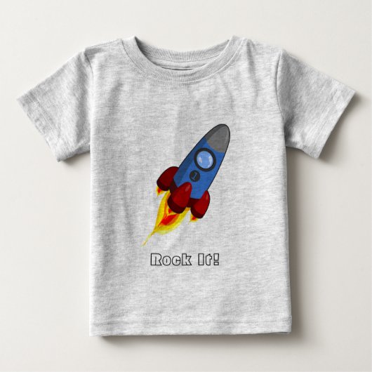 Rocket/Rock it (Baby) TShirt (Voorkant)