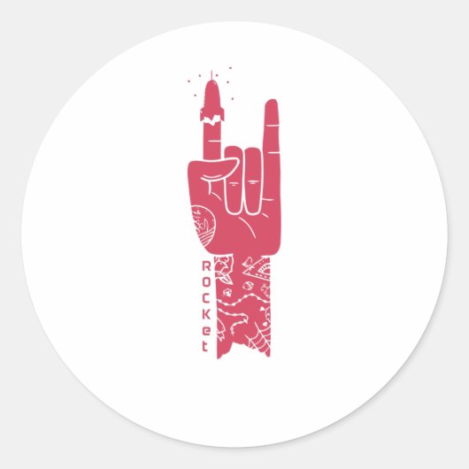 ROCKet Ronde Sticker (Voorkant)