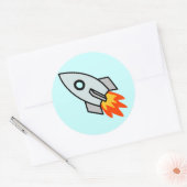 Rocket Ronde Sticker (Envelop)